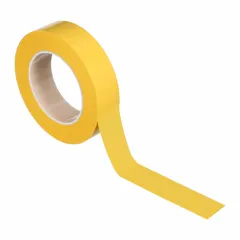 This yellow polyolefin film tape with acrylic adhesive is designed for high-temperature masking applications in industrial finishing processes. It provides clean removal without residue on metal and plastic substrates after exposure to elevated temperatures.