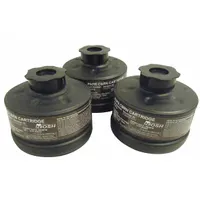 Replacement cartridge for Sentinel XL powered air-purifying respirator (PAPR) systems. Provides particulate and vapor filtration in industrial environments requiring respiratory protection. Supplied as a 3-pack with Olive color code