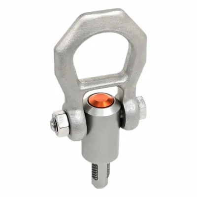 JW WINCO 1133-3/4X10-0.866-NI Corrosion-Resistant Quick-Release - Corrosion-Resistant Quick-Release Threaded Pivot-Only Hoist Rings