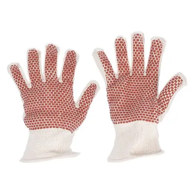 CONDOR Knit Gloves: L ( 9), Glove Hand Protection, Dotted, Nitrile, Full, 605°F Max Temp - Knit Gloves with Nitrile Coating