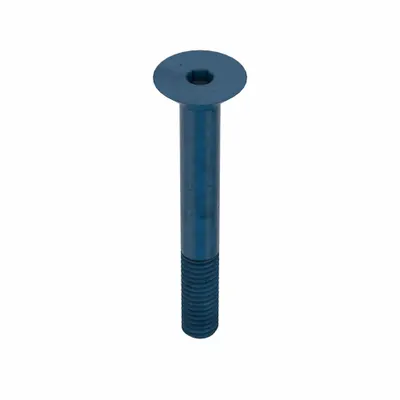 METRIC BLUE Socket Flat Head Screw: M6x1.00 Thread Size, 50 mm Lg, Flat, Blue Phosphate - Flat Head Socket Cap Screws