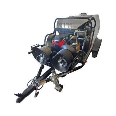 SIMPSON Pressure Washer Trailer: Trailer Pressure Washer, Hot, Heavy Duty - Hot Water Pressure Washers