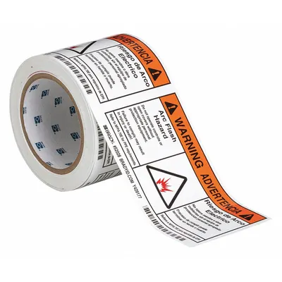 BRADY Label: Polyester, Adhesive Sign Mounting, 3 1/2 in x 5 in Nominal Sign Size - Arc Flash Hazard Do Not Operate Controls Or Open Covers Without Appropriate Personal Protection Equipment
