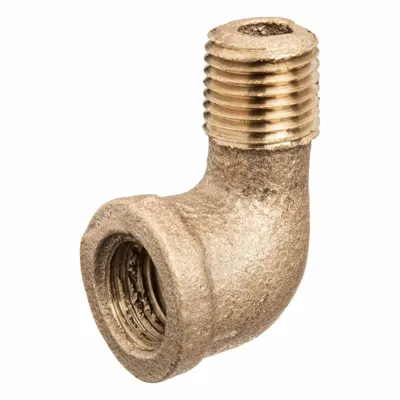USA INDUSTRIALS 1/4 in x 1/4 in 90° Threaded Brass Pipe Elbow - Threaded Low-Pressure Pipe Fittings for Potable Water
