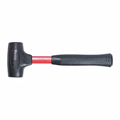 PROTO Dead Blow Hammer: Fiberglass Handle, 1 lb Head Wt, 1 5/8 in Hammer Face Dia - Standard Dead-Blow Hammers