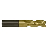 CLEVELAND Corner Radius End Mill: Carbide, ZrN Coated, 3 Flute, 1" Mill Dia, 2-1/2" LOC, 0.03" Rad (MPN C84206)