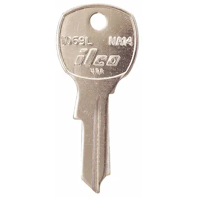KABA ILCO Key Blank: Compatible with National Locks, Key ID # NA14, 4 Pins - Vehicle Key Blanks