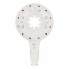 Hooked blade made of High Speed Steel for aggressive scraping. Suitable for removing adhesives, paint, caulk, and flooring materials. Starlock Plus mounting system. Blade length: 2 7/8 in.
