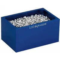 LAB ARMOR Double Blue Bead Block: Aluminum, 6 in Overall Wd, 3 3/4 in Overall Lg, Bead Block (MPN 52200-BLU)