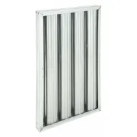 OEM Grease Filter: 25 in x 16 in x 2 in, Galvanized Steel, Baffle (MPN 5C108)