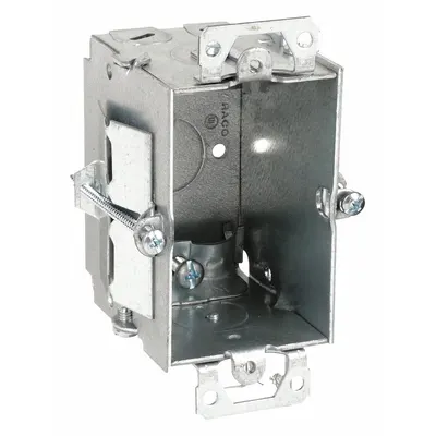RACO Electrical Box: Steel, Steel Material & Nominal Size, 1 Gangs, 2 1/2 in Box Dp - Cut-In Electrical Boxes