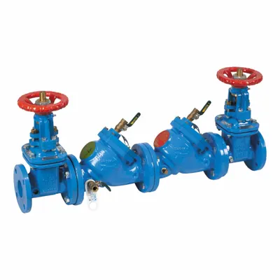 Watts Double Check Valve Assembly: LF709, 3 in Pipe Size, Flange x Flange, 40.44 in Overall Lg - Watts Double Check Backflow Preventers