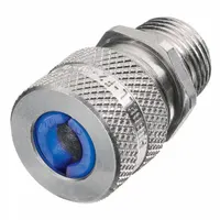 Liquid Tight Cord Connector: Aluminum, 1/2 in MNPT, 0.38 in to 0.50 in, Silver, 2 1/16 in Overall Lg (MPN SHC1025)