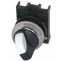 EATON Short-Handled Selector Switch: 22 mm Panel Mount Size, 3 Positions, No Cam Needed Cam (MPN M22M-WRK3-2)