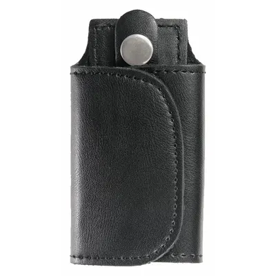 HEROS PRIDE Key Holder: Black, Leather, Plain, 4 1/2 in x 65 mm - Key Holders & Pouches