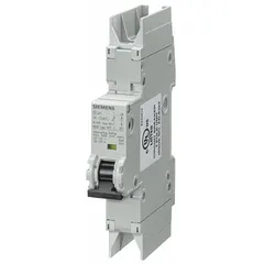 C-curve, 1-pole UL489 miniature circuit breaker rated 0.5 A. AC voltage rating 277 V, DC voltage rating 60 V, maximum interrupting rating 10 kA at 277 V AC. Screw clamp terminal connection. Suitable for branch circuit protection in industrial control panels and equipment.