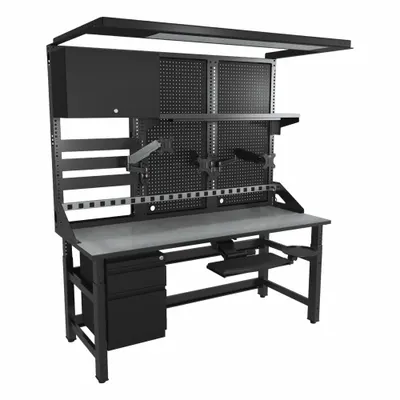 SAFCO PRODUCTS Computer Workstation: 1 Shelves, 3 Display Mounts, 86 in Overall Ht - Open-Frame Computer Workstations