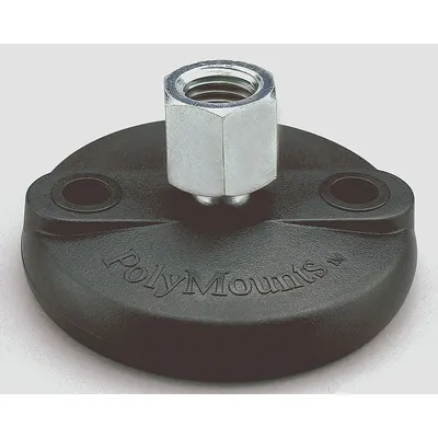 S & W Female-End Leveling Mount: Swivel Boltless, Nylon, 3/8"-16 Thread Size - Vibration-Damping Female Leveling Mounts