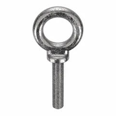 This machinery eye bolt features a shoulder design for stable bearing surface under angular loads. Made from 316 stainless steel with plain finish, it has a 1/2"-13 thread size. Nut not included. Suitable for lifting and rigging applications requiring corrosion resistance.