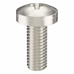 Pan head machine screw with M8x1.25 thread, 20 mm length, made of 18-8 stainless steel with plain finish. Features a Phillips drive with #4 drive size. Supplied in a 10-pack. Used for fastening metal parts in machinery, enclosures, and assemblies where a low-profile head is desired.