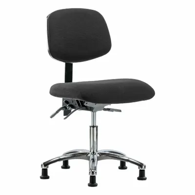OEM Chair: Fabric, Armless, Ht Range 19 in to 24 in, 18 1/2 in Seat Wd, 17 in Seat Dp - Fabric ESD Chairs