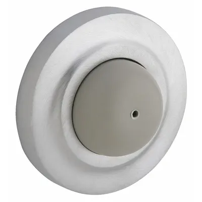 IVES WS401/402CVX US26D Wall Bumper, Chrome, 3/8 in Wd, 2-1/2 in Ht - Standard Door Stops