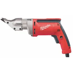 Double-cut shear designed for straight cuts in sheet metal. Cuts steel up to 18 gauge with a minimum cutting radius of 7 inches. Suitable for metal fabrication, HVAC ductwork, and automotive repair.
