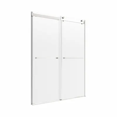 FOREMOST Shower Door: 55 in Min. Door Wd, 59 in Max. Door Wd, 76 in Overall Ht - Double-Sliding Shower Doors