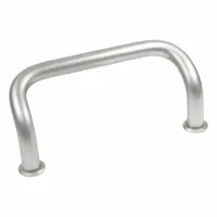 JW WINCO Pull Handle: Threaded Holes, Stainless Steel, Silver, 0.47 in, 9.37 in Grip Lg (MPN 425.1-NI-12-250-GS)