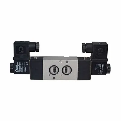 NAMUR Soleniod Valve: DNMR, Double Solenoid, 12V DC, 4 Ports, 1/4 in NPT Inlet - Bonomi NMR Series Solenoid Valves