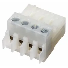 This 4-terminal terminal block is a replacement part for Johnson Controls M9106 series actuators. It provides electrical connections for actuator wiring in HVAC control systems. Compatible with M9106-GGA-2 model.