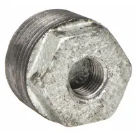 ANVIL Metal Pipe Straight: Straight, 300 psi @ 150° F, 2 in x 1 1/2 in, Malleable Iron, Made in USA (MPN 0319907689)