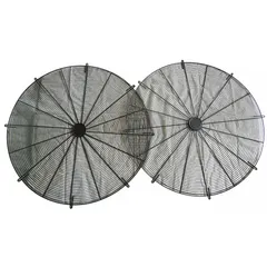 This fan guard set provides a protective barrier around rotating fan blades in HVACR and industrial ventilation systems. It helps prevent accidental contact while maintaining airflow. Suitable for use with commercial air handlers, exhaust fans, and condenser units.
