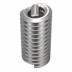 Free-running helical insert with tanged tang for thread repair or reinforcement in metal components. Made from 18-8 stainless steel with dry film lubricant. #4-40 thread size, right-hand coarse thread. 100 pieces per pack.