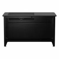 VERSADESK Computer Desk: Wood, Black Matrix, 0 Drawers, 48 in Overall Wd, 31 in Overall Ht (MPN DV4824-BB)