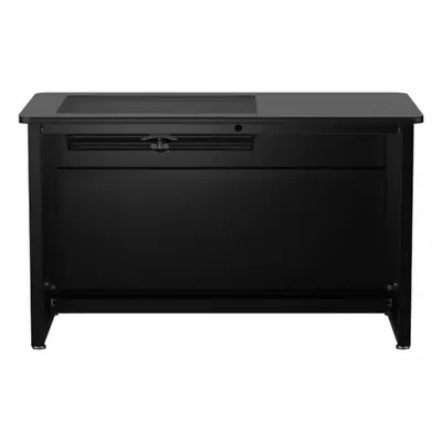 VERSADESK Computer Desk: Wood, Black Matrix, 0 Drawers, 48 in Overall Wd - Downview Computer Desk