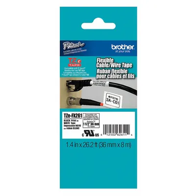 Brother TZEFX261G Continuous Label Roll Cartridge - Brother Continuous Label Roll Cartridges