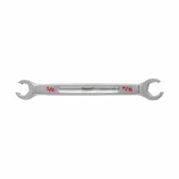 MILWAUKEE Flare Nut Wrench: Chrome Vanadium Steel, Chrome, 5/8 in_11/16 in Head Size (MPN 45-96-8303)