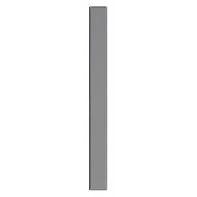ASI GLOBAL PARTITIONS Partition Column: Steel, Smooth Semi Gloss, Charcoal, 70 in Ht, 7 in Wd - Pilasters for Bathroom Partitions
