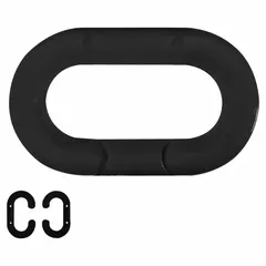 Master Chain Link for Plastic Chain Barrier, Black, Polyethylene, 1 11/25 in Overall Length