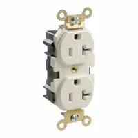 LEVITON Receptacle: Duplex, 5-20, Brown, 125V AC, 20 A, 2 Pole / 3 Wire (MPN M5362)