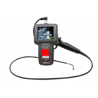 TRIPLETT Borescope: 640 x 480, 3 3/8 ft Shaft Lg, 0.24 in Shaft Dia, 6 mm Camera Dia - Borescopes with Articulating Probes