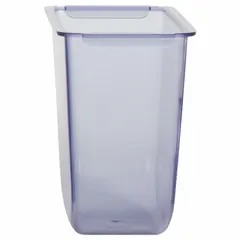 This blue condiment tray insert is made of high-impact plastic and measures 4 1/2 inches in overall height and 4 1/8 inches in overall width. It is NSF certified for use in foodservice environments. Commonly used in condiment bars, cafeterias, and concession stands to organize and dispense condiments.