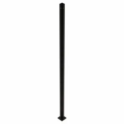 HUSKY RACK & WIRE Corner Post: 8 ft H, Black - Husky Rack & Wire Quick-Assemble Woven-Wire Partition Components
