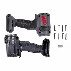 Housing kit for heat gun hardware, includes (8) housing screws, an LED cover, a left housing, and a right housing. Used to replace or repair the outer shell of compatible heat guns during maintenance.
