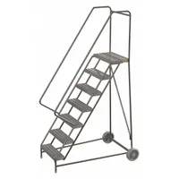 TRI-ARC Wheelbarrow Ladder: 5.8 ft Platform Ht, Assembled, No Locking Mechanism, Aluminum (MPN WLARTR107164)