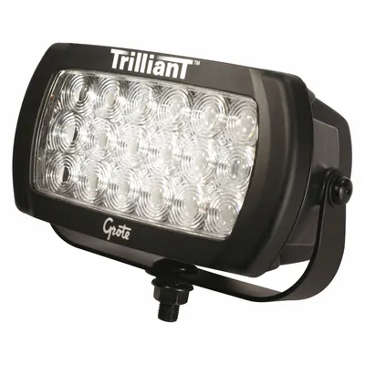 GROTE Vehicle Work Light: Rectangular, Spot, LED, Stud, Blunt Cut Wires, Universal - Vehicle Standard Spotlights