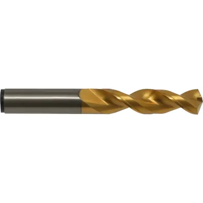 CLEVELAND Screw Machine Drill Bit: 21/64", 135° Split Point, TiN-Coated Cobalt - Cobalt Screw-Machine Length Drill Bits for Deep Hole-Drilling
