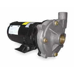 Straight centrifugal pump for water transfer, circulation, and light industrial fluid handling. Operates at 230/460V AC with a max head of 82 ft. Features a 1 1/4 in intake and 1 in discharge. Open Drip Proof (ODP) motor enclosure suitable for clean, dry environments.