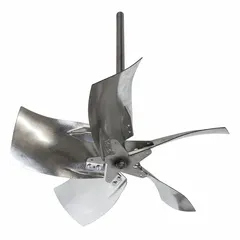 Replacement propeller designed for use with HVAC unit 4YU91. Suitable for maintaining airflow in refrigeration and air conditioning systems.